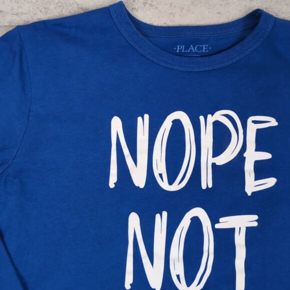 3/$20 The Childrens Place Long Sleeve Crew Neck Tshirt Nope Not Today Funny Top - Picture 3 of 9